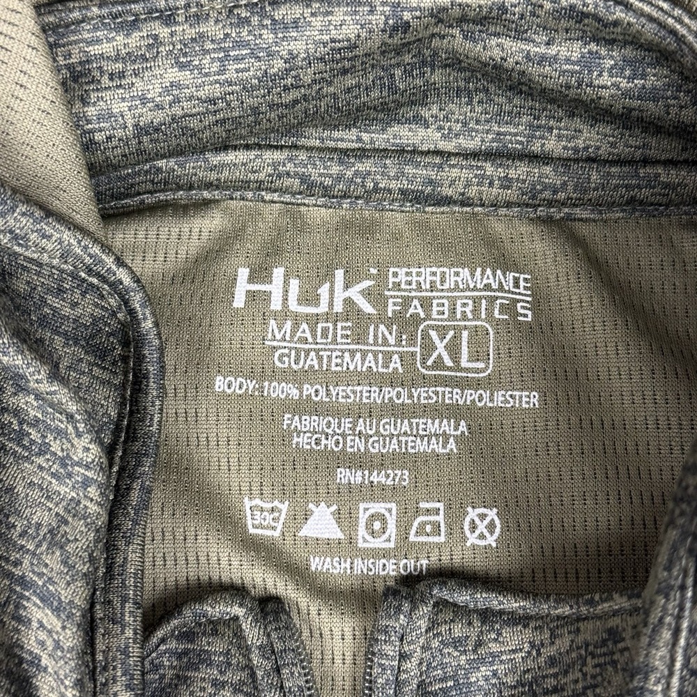 Huk Icon X Cold Front Hoodie Mens XL Green Pullover Fishing Outdoor - Picture 4 of 8